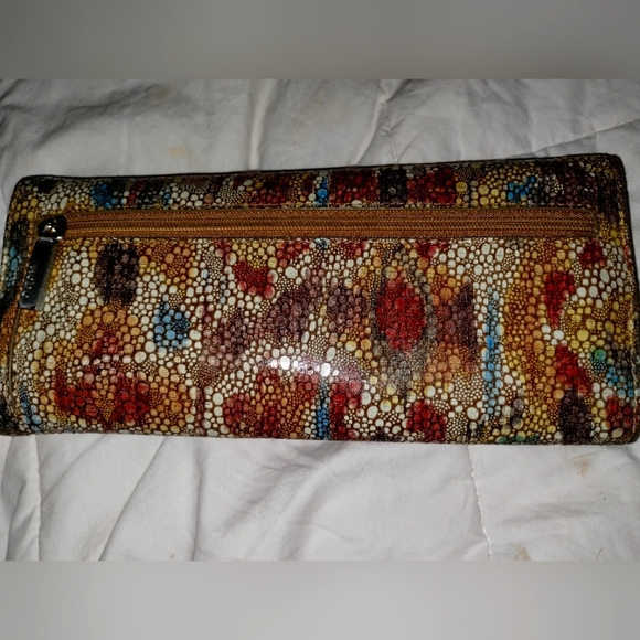 Authentic HOBO Jill large trifold printed leather - Picture 3 of 12